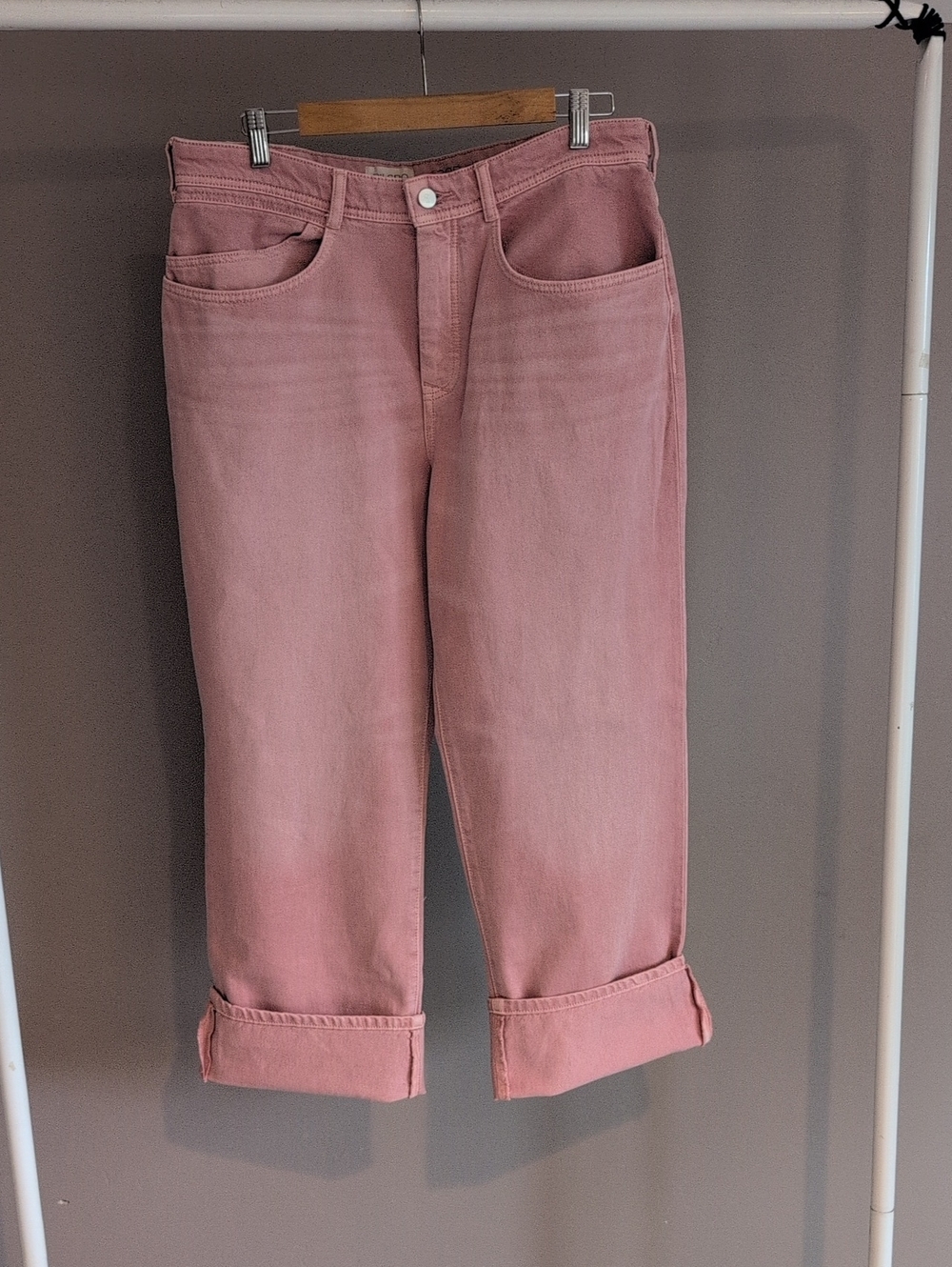 Pilcro Celeste Mid Rise Relaxed Jeans Pink - Picture 4 of 14